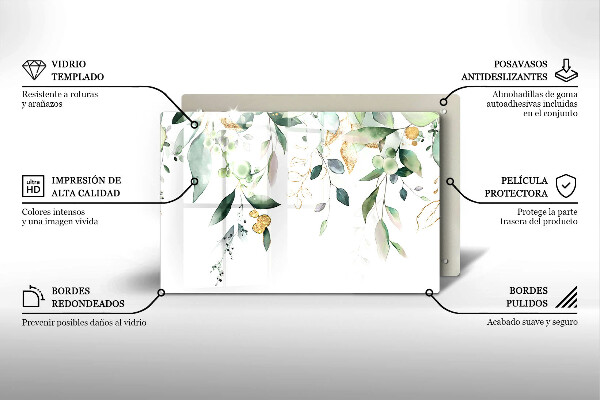 Protezione piano induzione Foglie ad acquerello