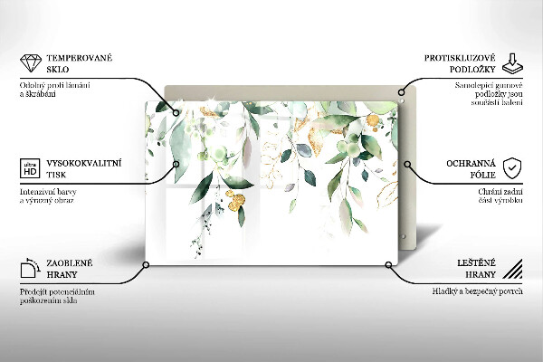 Protezione piano induzione Foglie ad acquerello