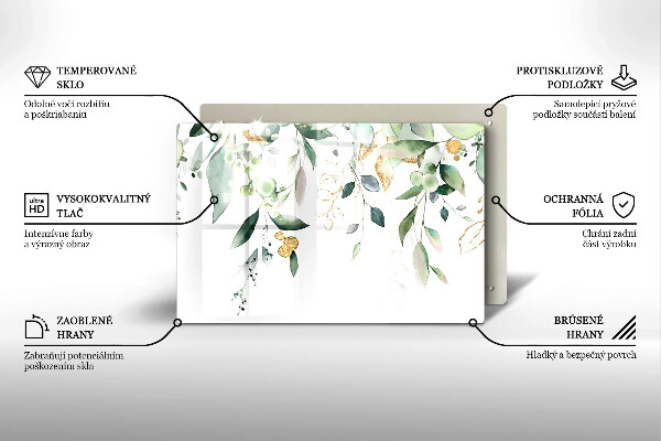 Protezione piano induzione Foglie ad acquerello