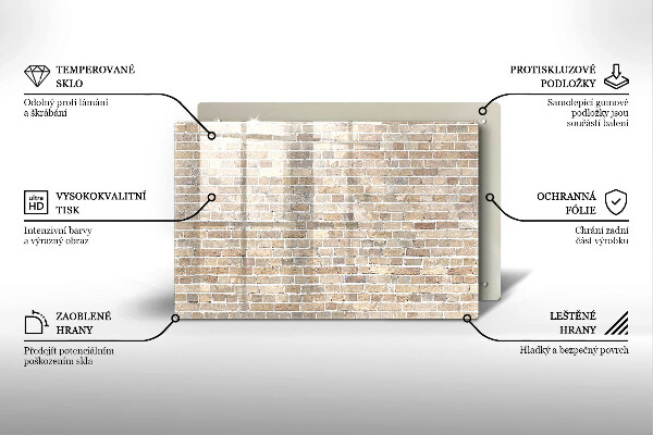 Copri piano cottura Muro di mattoni luminosi