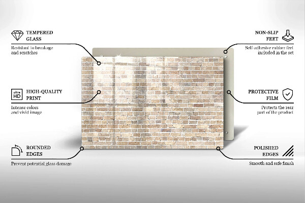 Copri piano cottura Muro di mattoni luminosi