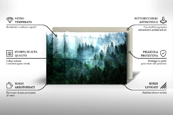 Copri piano cottura Foresta nella nebbia