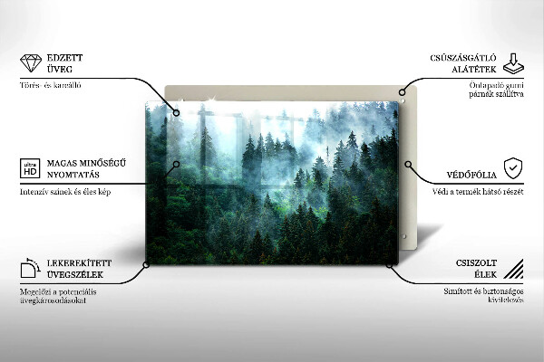Copri piano cottura Foresta nella nebbia