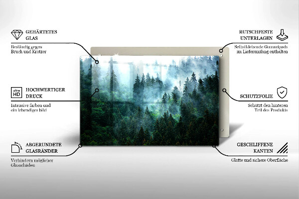 Copri piano cottura Foresta nella nebbia