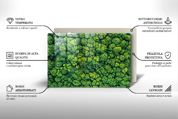 Protezione piano cottura Pianta di muschio naturale