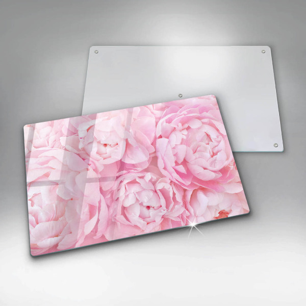 Copri cucina in vetro Peonie delicate