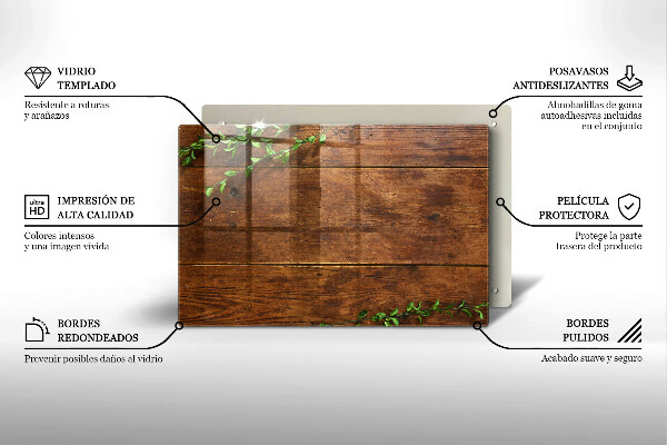 Copri piano cottura Tavole e foglie di legno