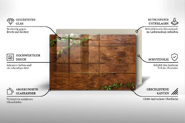 Copri piano cottura Tavole e foglie di legno