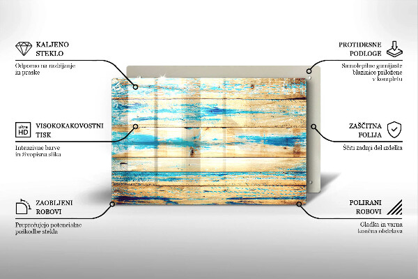 Copri piano cottura Tavole di legno retrò