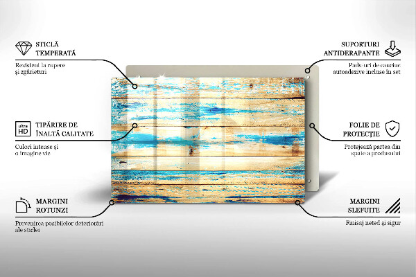 Copri piano cottura Tavole di legno retrò