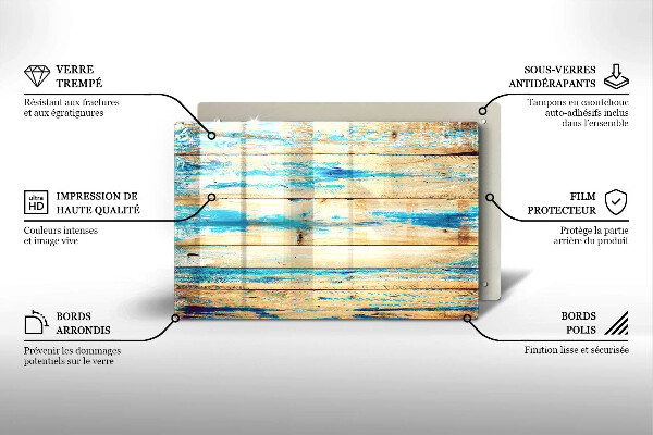 Copri piano cottura Tavole di legno retrò