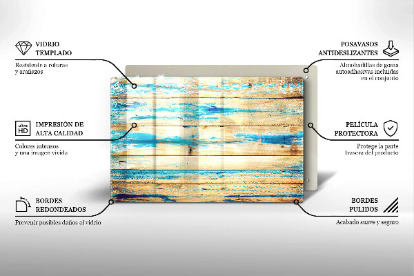 Copri piano cottura Tavole di legno retrò