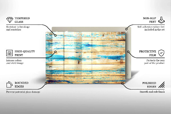 Copri piano cottura Tavole di legno retrò