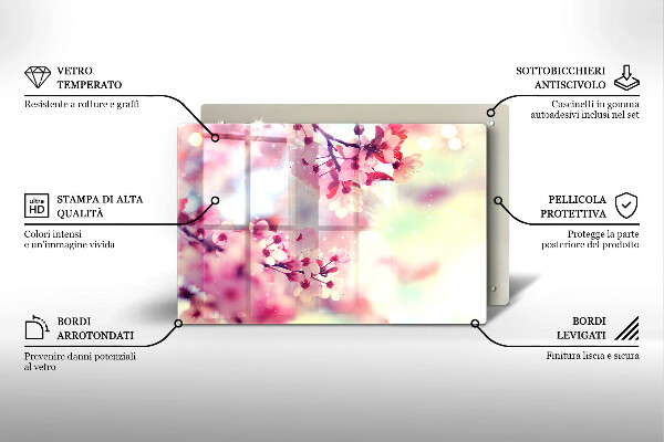 Copri piano cottura Fiori di melo naturali
