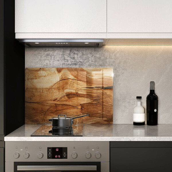 Copri cucina in vetro Struttura della tavola di legno