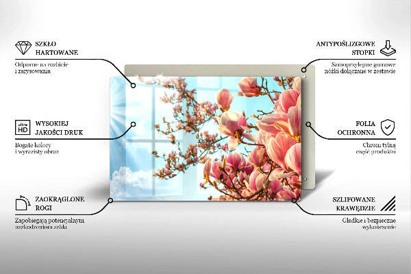 Copri piano cottura Albero di fiori rosa