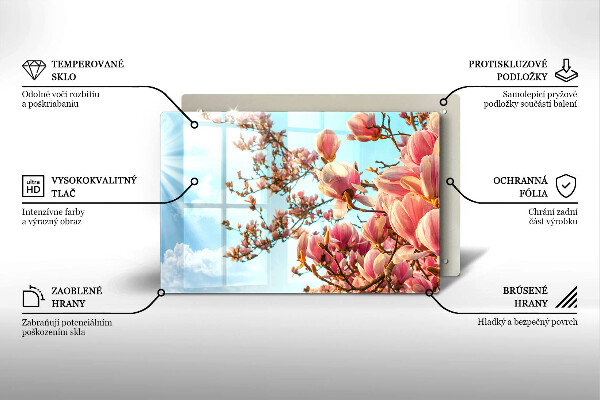 Copri piano cottura Albero di fiori rosa