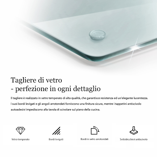 Protezione trasparente piano induzione 52x30 cm