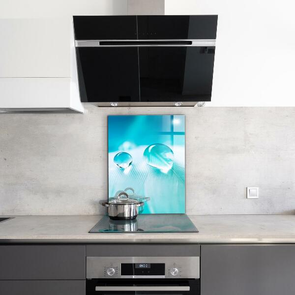 Pannello retrocucina Rugiada sulla piuma delicata