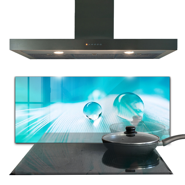 Pannello retrocucina Rugiada sulla piuma delicata