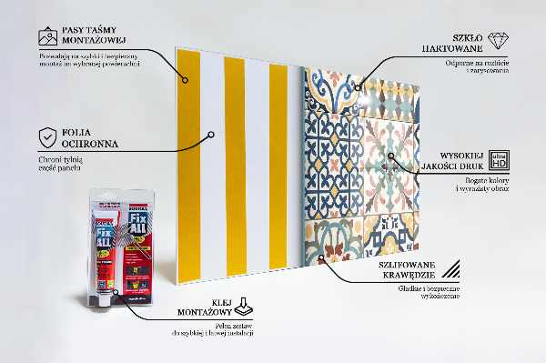 Pannello paraschizzi cucina Ornamenti in mosaico portoghese