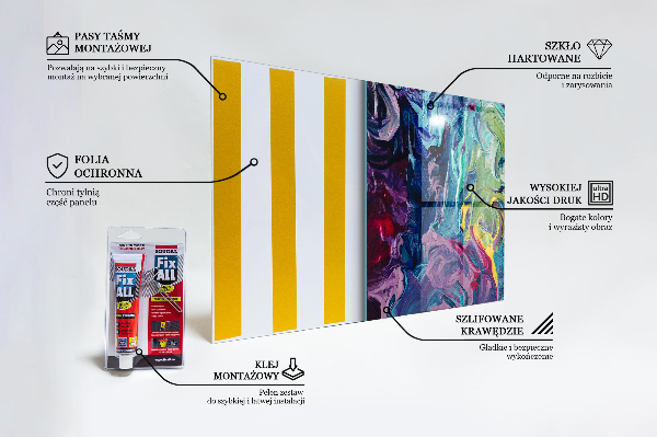 Pannello paraschizzi cucina Astrazione colorata