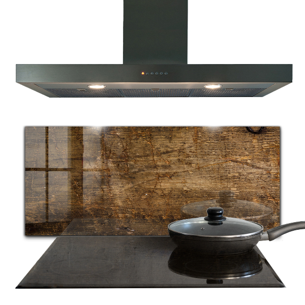 Pannello paraschizzi cucina Legno di rovere scuro