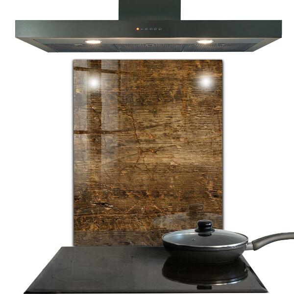 Pannello Paraspruzzi DEQORI Vetro Per Cucina 100x50 Cm – Effetto Venature Legno 3D – Fondo Bagno