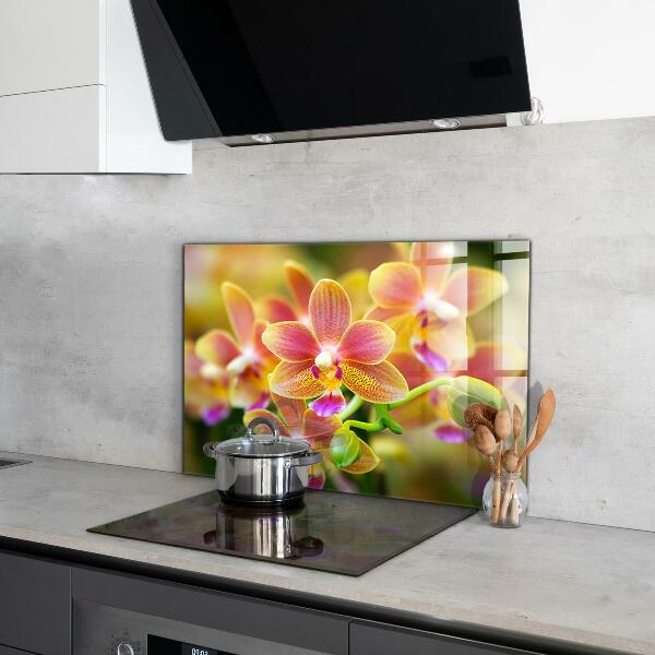 Rivestimento parete cucina Orchidea arancione