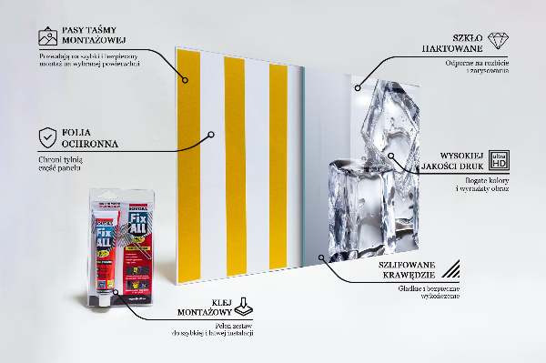 Pannello paraschizzi cucina Rinfresco dei cubetti di ghiaccio