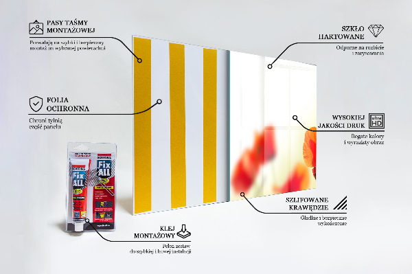 Rivestimento parete cucina Prato di campo con papaveri rossi