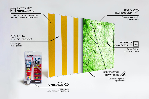 Rivestimento parete cucina Trama di foglia verde
