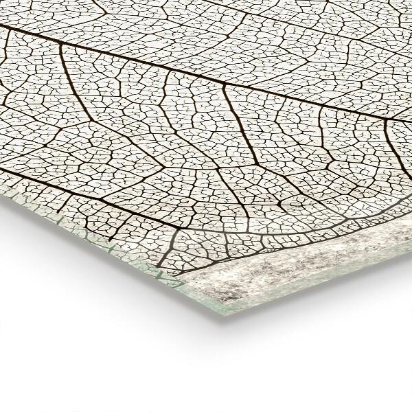 Rivestimento parete cucina Trama di foglie color seppia