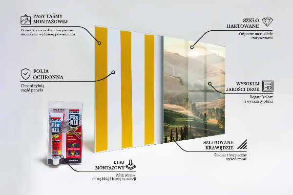 Pannello rivestimento parete cucina Paesaggio toscano con vigneti