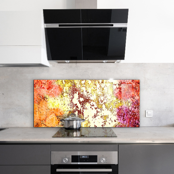 Pannello paraschizzi cucina Astrazione arancione