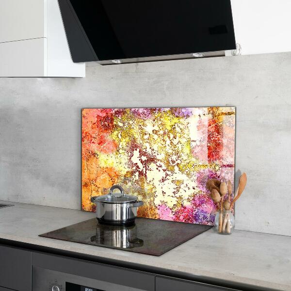 Pannello paraschizzi cucina Astrazione arancione