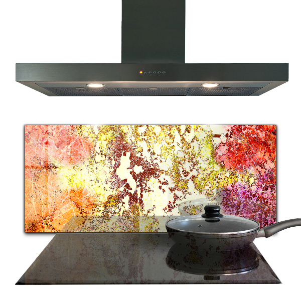 Pannello paraschizzi cucina Astrazione arancione