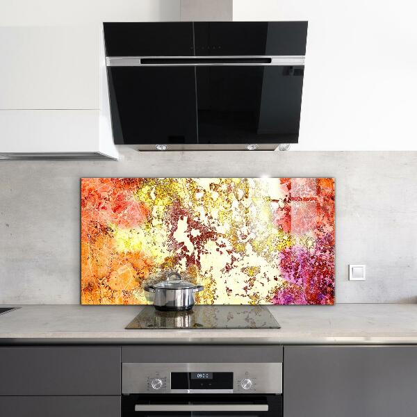 Pannello paraschizzi cucina Astrazione arancione