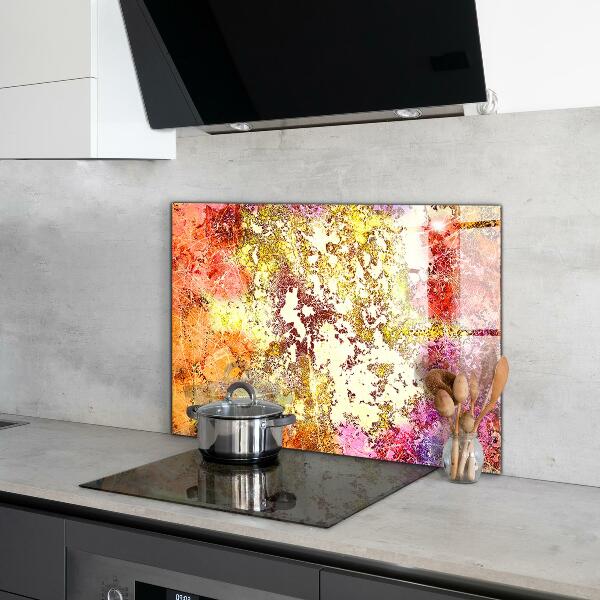Pannello paraschizzi cucina Astrazione arancione