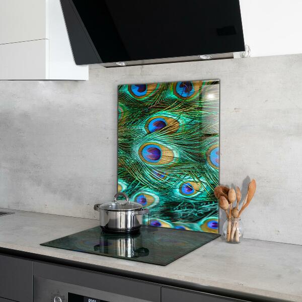 Pannello schienali cucina Piume di pavone bella natura