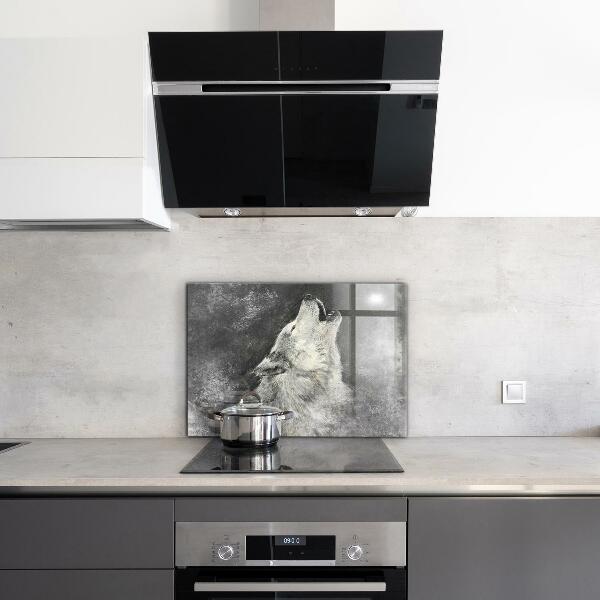 Pannello paraschizzi cucina Illustrazione del lupo canadese