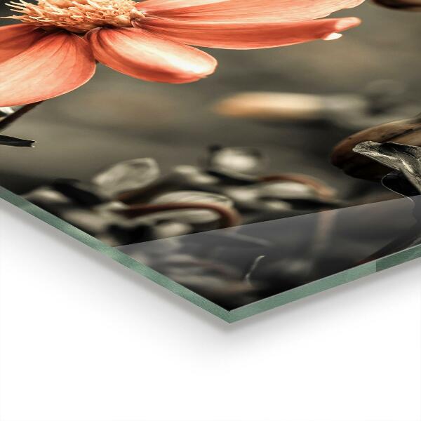 Rivestimento parete cucina Bocciolo di fiore d'epoca