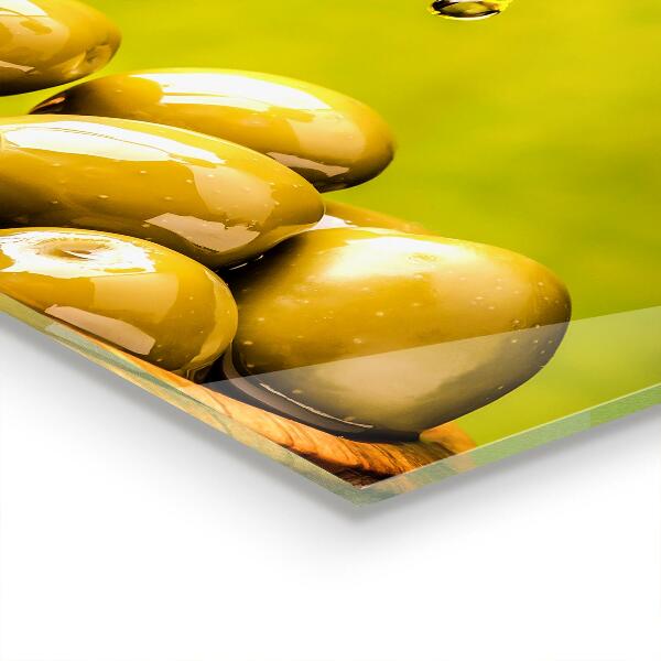 Pannello paraschizzi cucina Olive fresche verdi