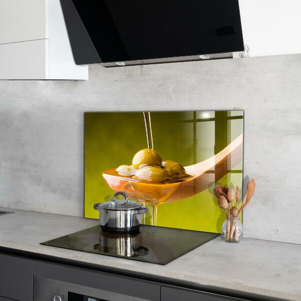 Pannello paraschizzi cucina Olio d'oliva appena spremuto