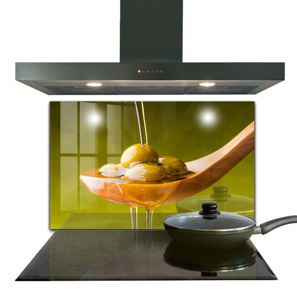 Pannello paraschizzi cucina Olio d'oliva appena spremuto