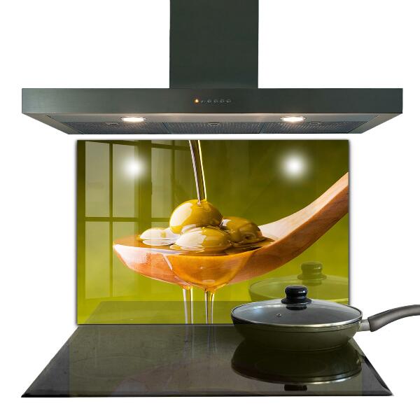 Pannello paraschizzi cucina Olio d'oliva appena spremuto