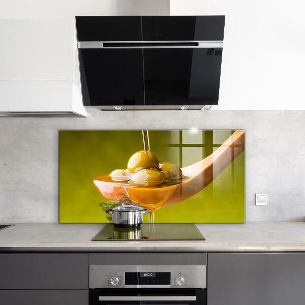 Pannello paraschizzi cucina Olio d'oliva appena spremuto