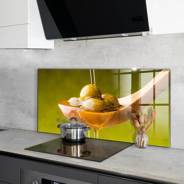 Pannello paraschizzi cucina Olio d'oliva appena spremuto