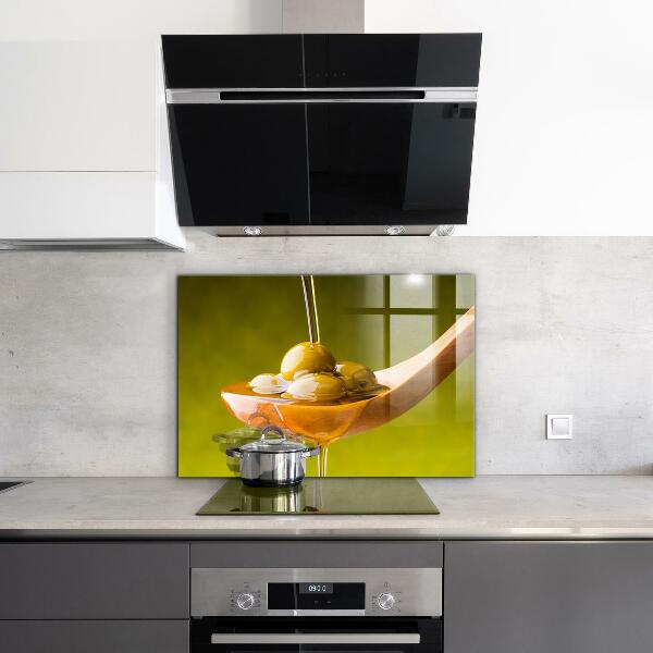 Pannello paraschizzi cucina Olio d'oliva appena spremuto