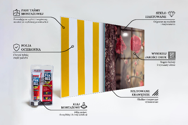 Rivestimento parete cucina Rosa selvatica nel parco